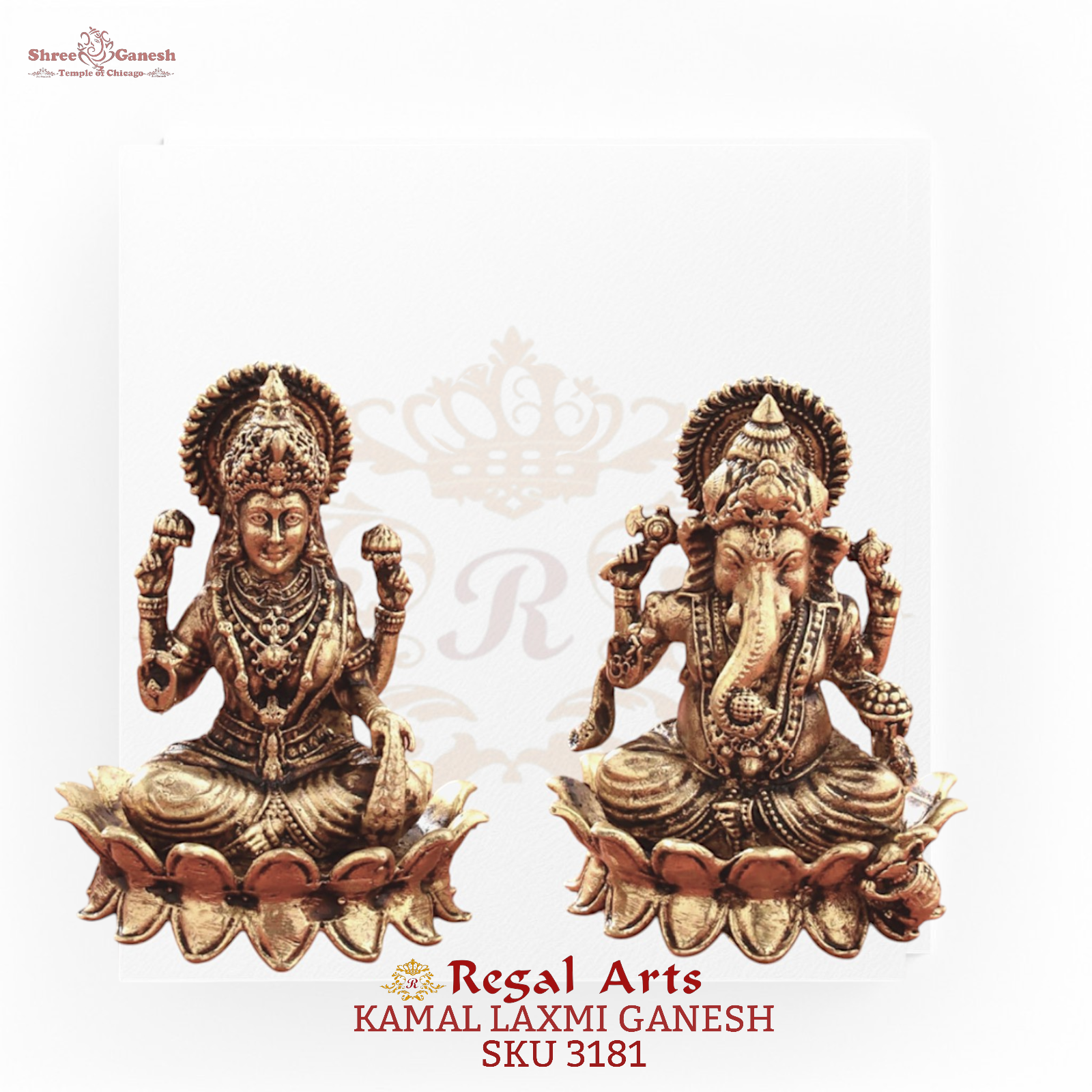 Regal Arts - Auspicious Kamal Laxmi Ganesh Set (SKU 3181)