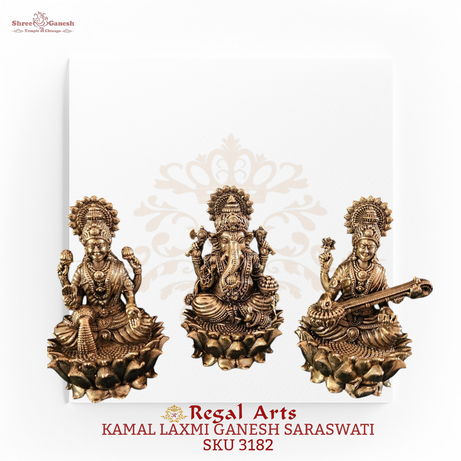 Regal Arts - Kamal Trio: Laxmi, Ganesh, Saraswati (SKU 3182)