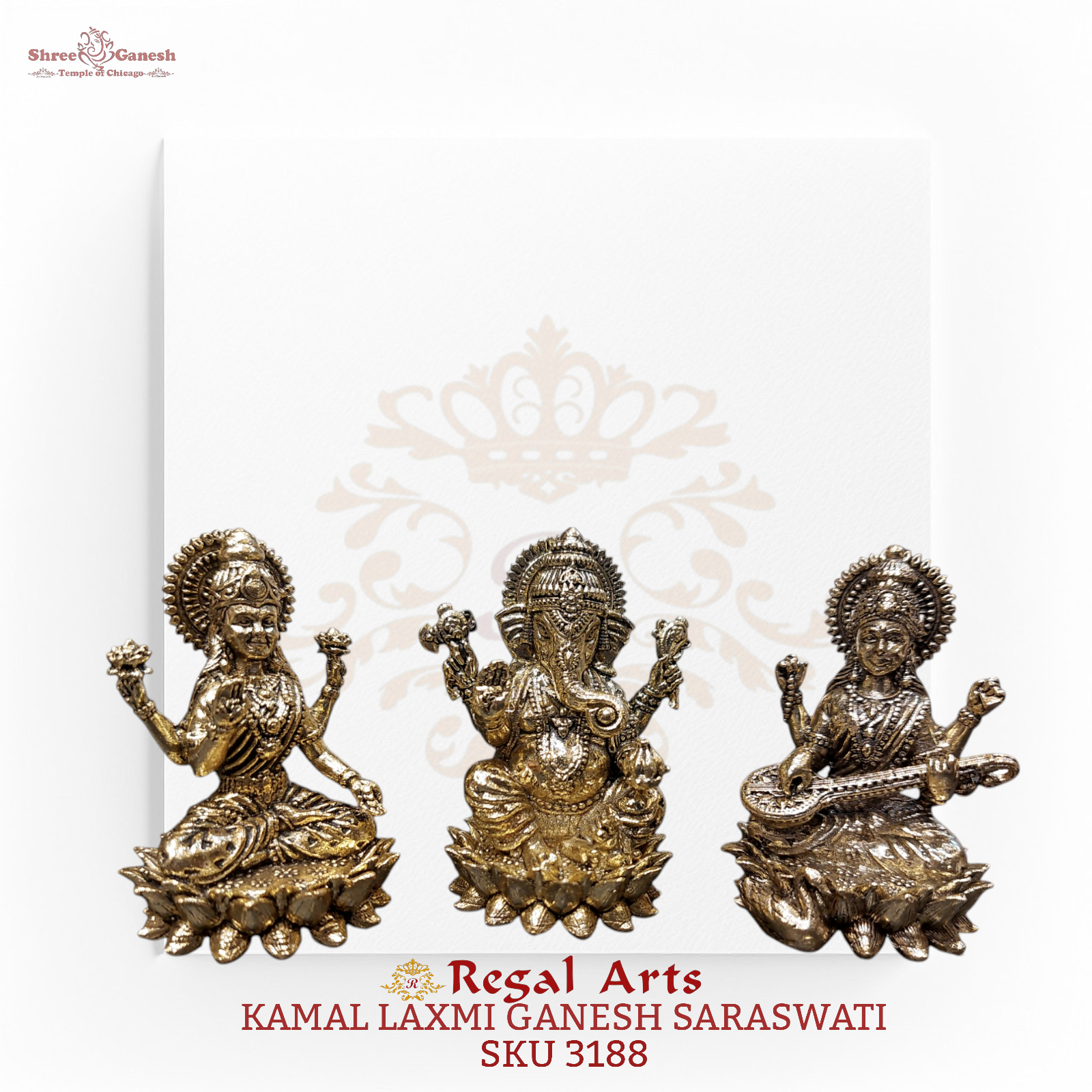 Regal Arts - Kamal Laxmi Ganesh Saraswati Set (SKU 3188)
