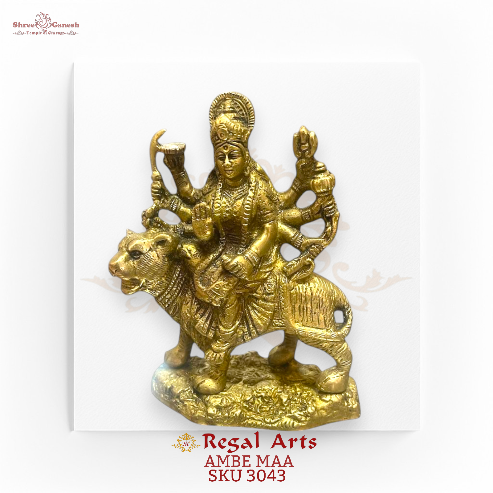 Regal Arts - Fierce Grace: Ambe Maa on Lion (SKU 3043)