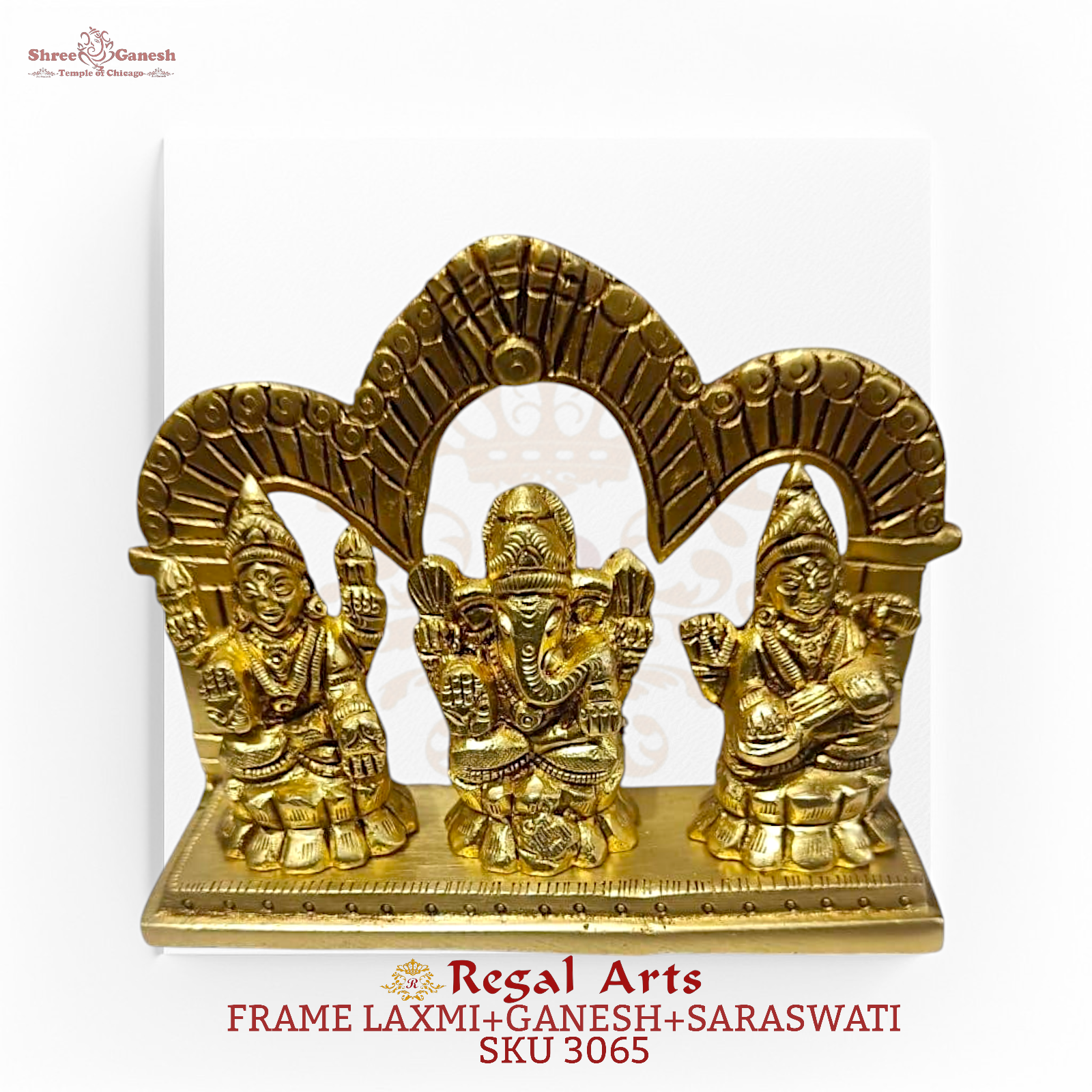 Regal Arts - Sacred Trio: Laxmi-Ganesh-Saraswati Frame (SKU 3065)