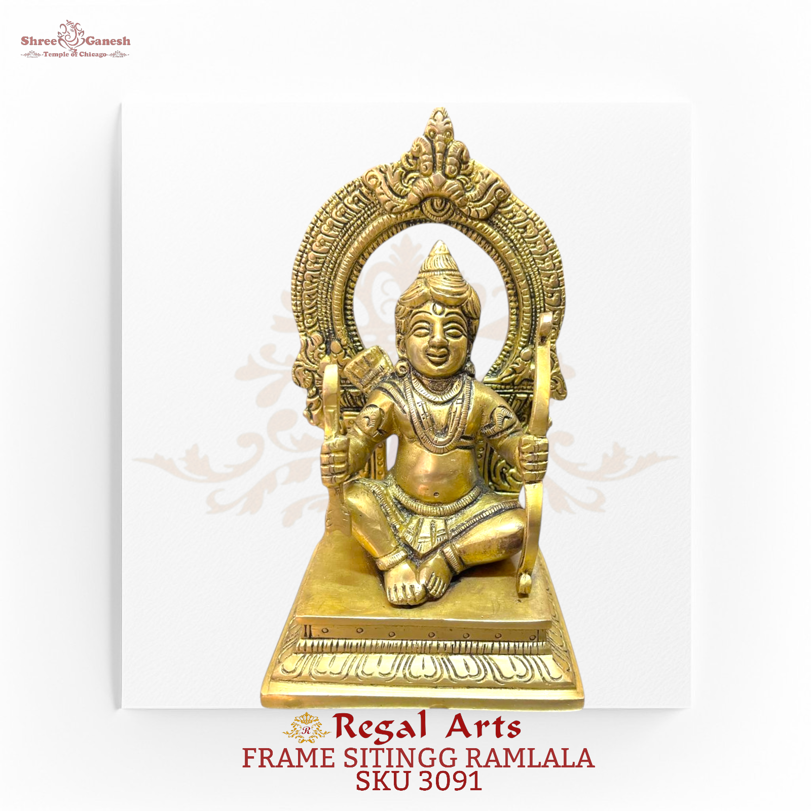Regal Arts – Radiant Childhood: Frame-Seated Ramlala (SKU 3091)