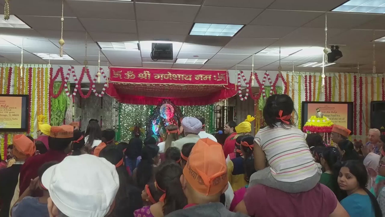 Load video: Visarjan Day at Shree Ganesh Temple Of Chicago