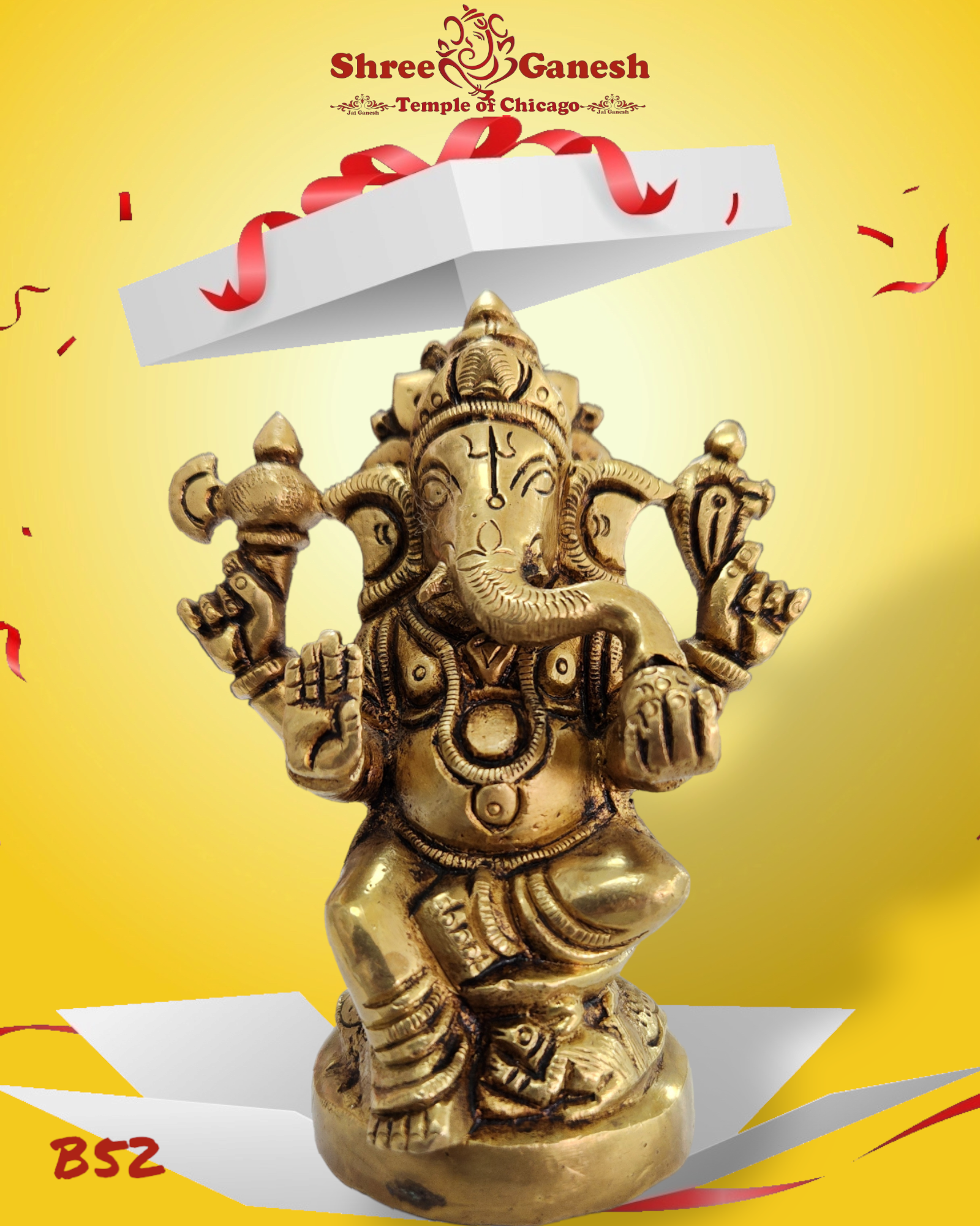 Ganesh Statue (Brass)B168