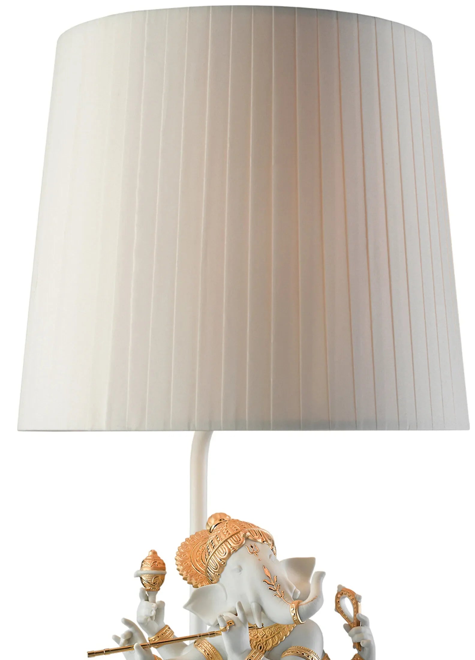 "Display Only Call for Availability and Price" Bansuri Ganesha Table Lamp. Golden Luster (US)