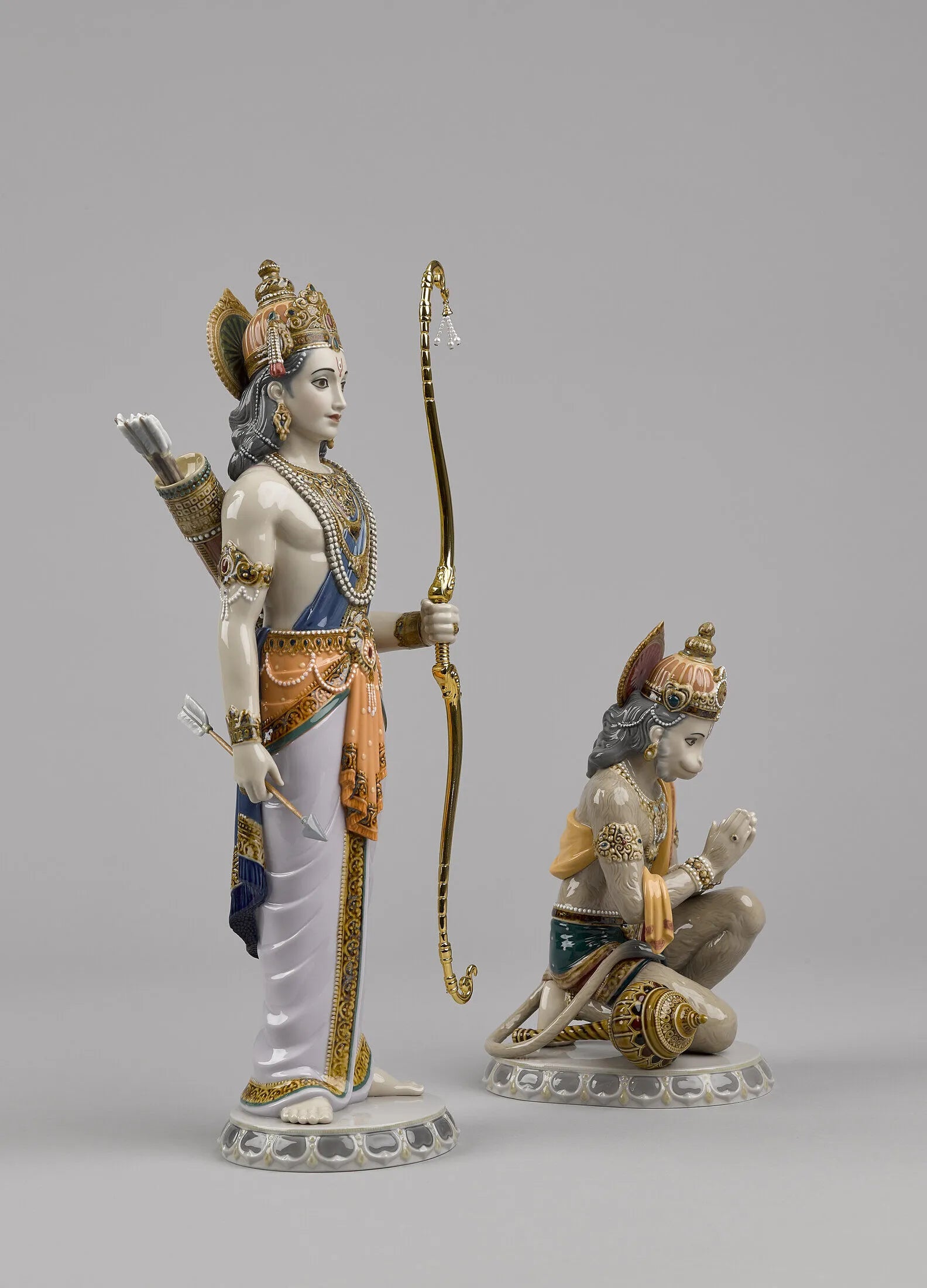 "Display Only Call for Availability and Price" Lakshman and Hanuman Sculpture. Limited Edition