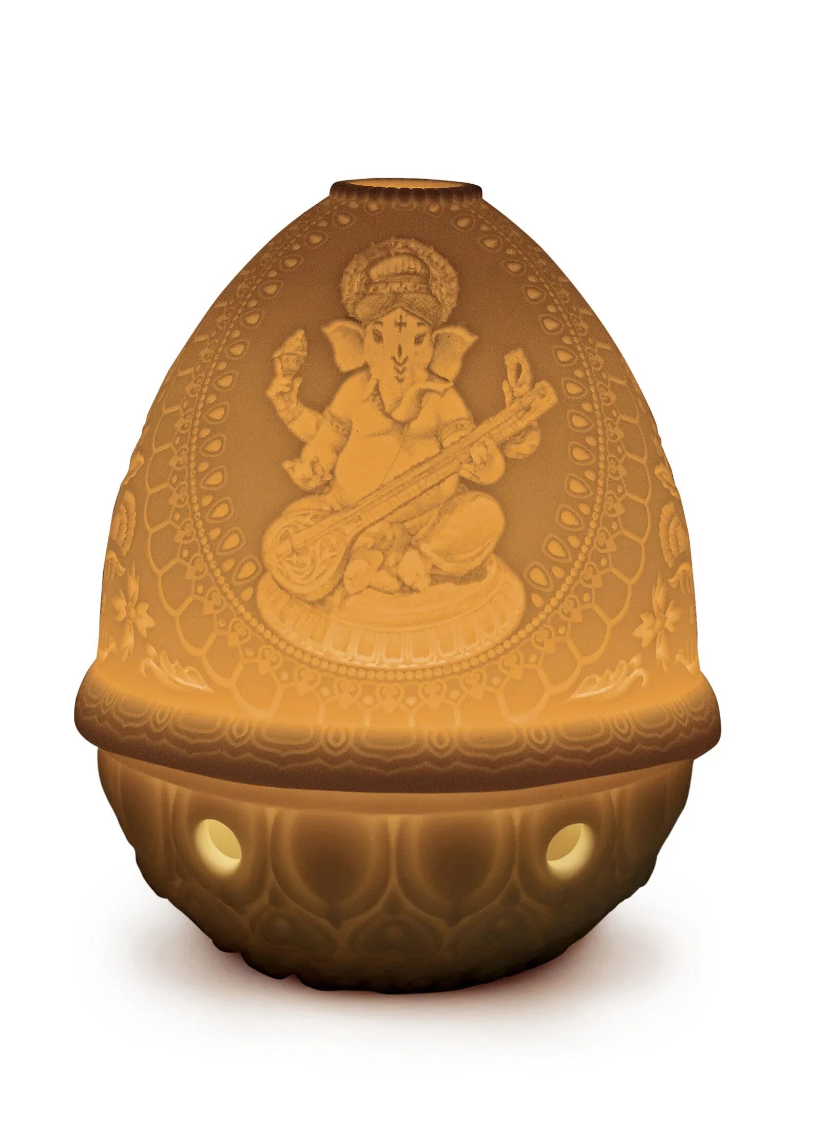 "Display Only Call for Availability and Price" Veena Ganesha Lithophane. Rechargeable Led